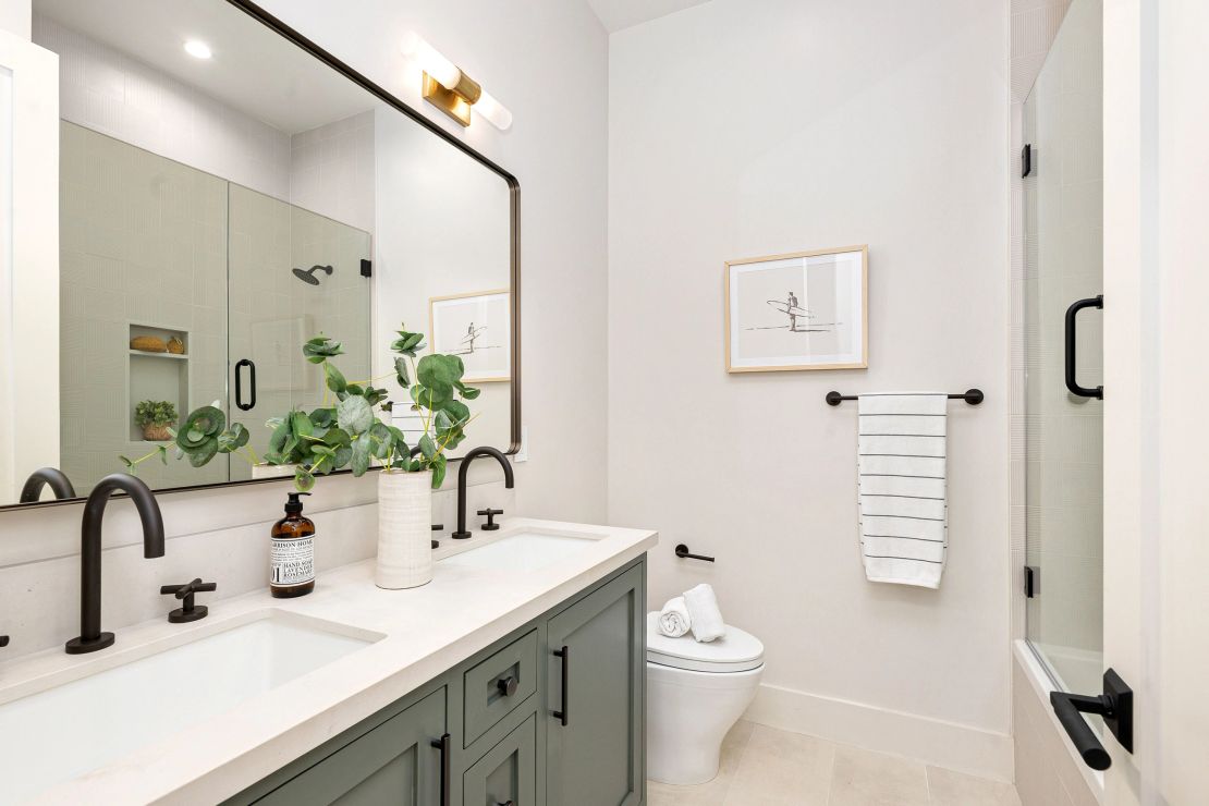 Sage vanity bathroom